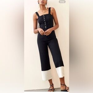 NWT Anthropologie size 16 Colette jumpsuit in black button